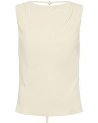 St. Agni - Draped Open-Back Blouse - Lyst