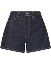 KHAITE - Straight-Leg Denim Shorts - Lyst