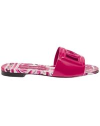 Dolce & Gabbana - Dg-Logo Flat Slides - Lyst