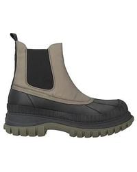Ganni - Two-Tone Platform Boots - Lyst