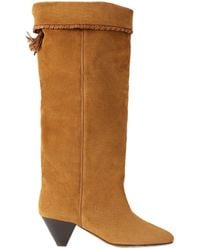 Isabel Marant - Elita Tasseled Leather-Trimmed Suede Knee Boots - Lyst