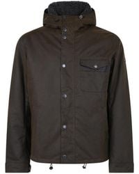 Barbour - Button-Up Hooded Winter Jacket - Lyst