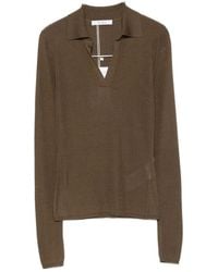 Max Mara - Long Sleeve Knit Polo Shirt - Lyst