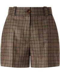Blazé Milano - Teke Checked Wool And Cashmere-Blend Shorts - Lyst