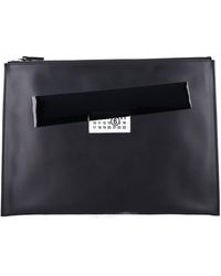 MM6 by Maison Martin Margiela - Logo Patch Medium Pouch Bag - Lyst