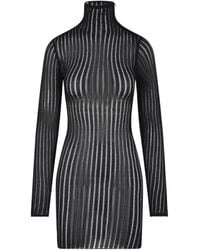 Dondup - Erotica High Neck Striped Dress - Lyst