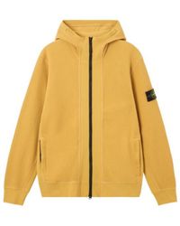 Stone Island - Zip-Up Knitted Hoodie - Lyst
