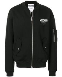 Moschino - Logo Details Baseball Jacket - Lyst