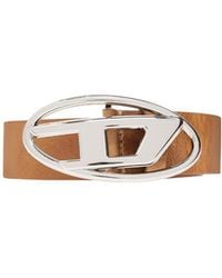 DIESEL - B-1Dr Logo Plaque Buckled Belt - Lyst