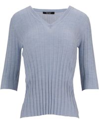 Lela Rose - V-Neck Ribbed Top - Lyst