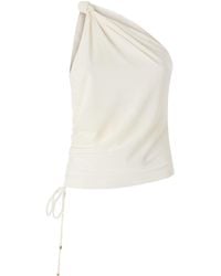 Pinko - One-Shoulder Knot Detail Top - Lyst