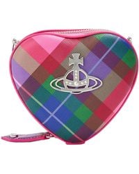 Vivienne Westwood - Candy Plaid Fashion Heart Shoulder Bag - Lyst
