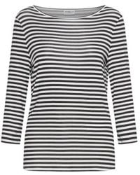 Marella - Striped Jersey T-Shirt - Lyst
