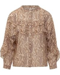 Ba&sh - Tunella Ruffled Printed Top - Lyst
