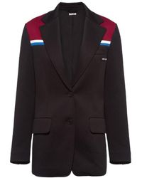 Miu Miu - Colour-Block Single-Breasted Blazer - Lyst