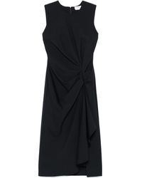 McQueen - Round Neck Draped Maxi Skirt - Lyst