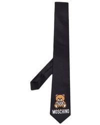 Moschino - Logo Details Tie - Lyst