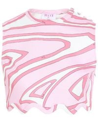 PUCCI - Pucci Printed Cropped Top - Lyst