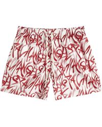 Palm Angels - Graffiti Printed Drawstring Swim Shorts - Lyst