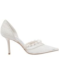 Jimmy Choo - Aurelie 85 Lace Pumps - Lyst