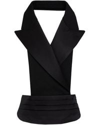 Dolce & Gabbana - Top Silk, Virgin Wool, Polyester, Viscose, Goat Wool - Lyst