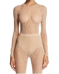 Wardrobe NYC - Lace Long-Sleeves Bodysuit - Lyst