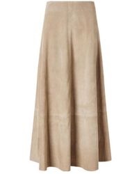 St. Agni - Suede Midi Skirt - Lyst