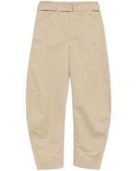Lemaire - Belted Tapered Leg Trousers - Lyst
