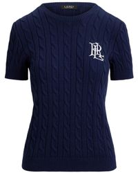 Ralph Lauren - Cable-Knit Logo Jumper - Lyst