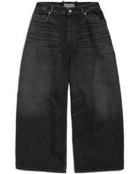 Balenciaga - Round Fit Wide-Leg Jeans - Lyst