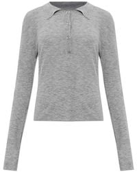 Ganni - Slim Fit Polo Knitted Top - Lyst