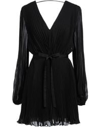 Max Mara - Solid Color Long-Sleeve Pleated Maxi Dress - Lyst