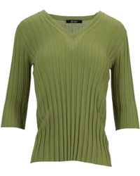 Lela Rose - V-Neck Sweater - Lyst
