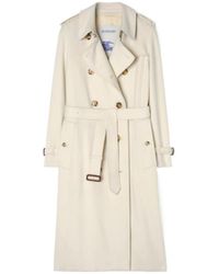 Burberry - Double Breasted Belted Long Kensington Trench Coat - Lyst