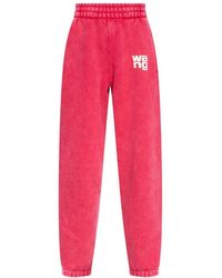 Alexander Wang - Rubberised-Logo Cotton-Blend Track Pants - Lyst