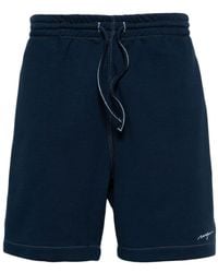 MSGM - Logo-Embroidered Drawstring Track Shorts - Lyst