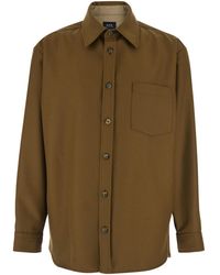 A.P.C. - Long Sleeved Buttoned Jacket - Lyst