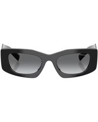 Prada - Eyewear Triangular Logo Butterfly Frame Sunglasses - Lyst