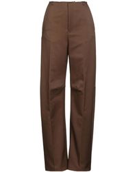 MM6 by Maison Margiela - Solid Color Straight Suit Pants - Lyst