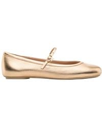 Gianvito Rossi - Round-Head Flat Shoes - Lyst