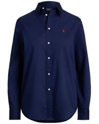 Polo Ralph Lauren - Long-Sleeved Curved Hem Shirt - Lyst
