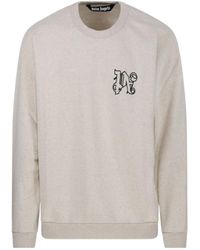 Palm Angels - Logo Embroidered Crewneck Sweatshirt - Lyst