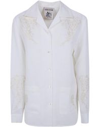 Semicouture - Floral-Embroidered Shirt - Lyst