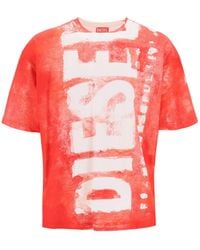 DIESEL - T-Boxt Bisc Logo Printed Crewneck T-Shirt - Lyst