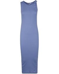 JW Anderson - Jw Anderson Logo-Embroidered Twisted Strap Maxi Dress - Lyst