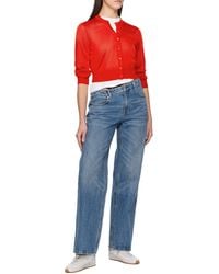 T By Alexander Wang - Logo-Embroidered Cropped Cardigan - Lyst