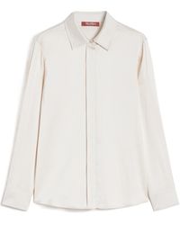 Max Mara - Silk Long-Sleeve Shirt - Lyst