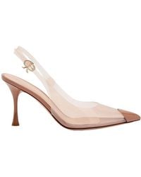 Gianvito Rossi - Diana 85 Patent Leather And Pvc Slingback Pumps - Lyst