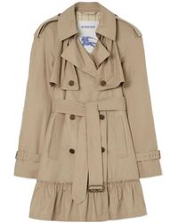 Burberry - Short Gabardine Tillydrine Trench Coat - Lyst