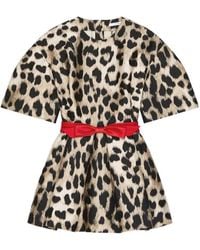 Givenchy - Leopard Jacquard Cocoon Mini Dress - Lyst